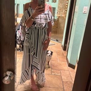 Adorable baby and white rufffle dress